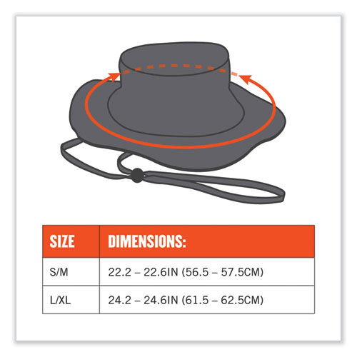 Image of Ergodyne® Chill-Its 8936 Lightweight Mesh Paneling Ranger Hat, Small/Medium, Khaki, Ships In 1-3 Business Days