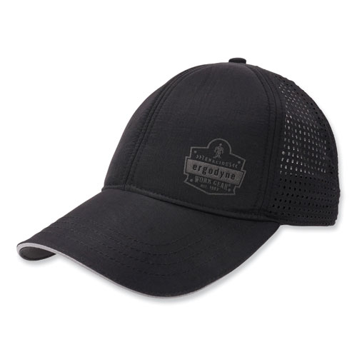 Image of Ergodyne® Chill-Its 8937 Performance Cooling Baseball Hat, One Size Fits Most, Black, Ships In 1-3 Business Days