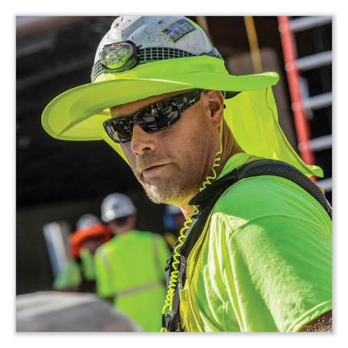 Chill-Its 6660 Hard Hat Brim + Neck Shade, 19.5 x 9.75, Lime, Ships in 1-3 Business Days