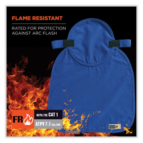Image of Ergodyne® Chill-Its 6717Fr Fr Cooling Hard Hat Pad And Neck Shade, 12.5 X 9.75, Blue, Ships In 1-3 Business Days