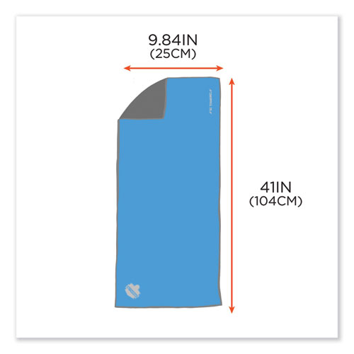 Chill-Its 6602MF Evaporative Microfiber Cooling Towel, 40.9 x 9.8, One Size, Microfiber, Blue, Ships in 1-3 Business Days