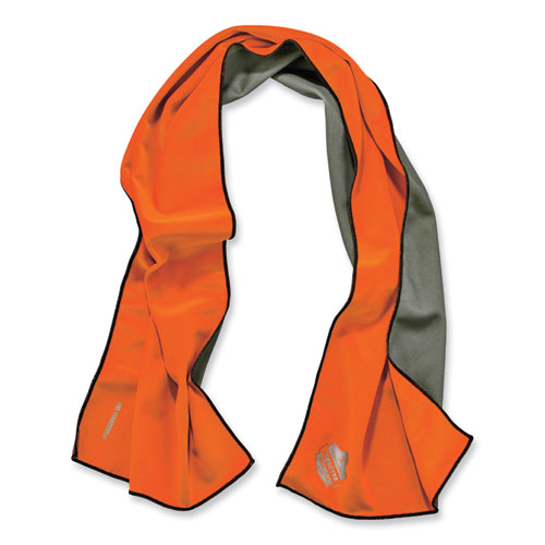 Image of Ergodyne® Chill-Its 6602Mf Evaporative Microfiber Cooling Towel, 40.9 X 9.8, One Size, Microfiber, Orange, Ships In 1-3 Business Days
