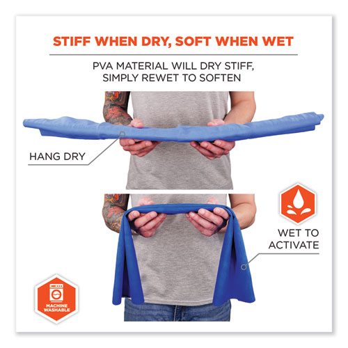 Chill-Its 6602MF Evaporative Microfiber Cooling Towel, 40.9 x 9.8, One Size, Microfiber, Orange, Ships in 1-3 Business Days