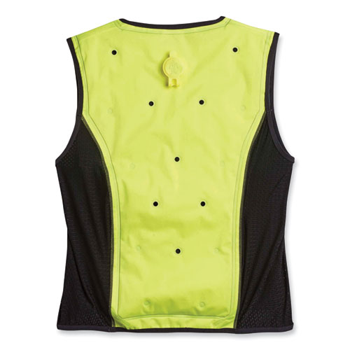 Chill-Its 6685 Premium Dry Evaporative Cooling Vest with Zipper, Nylon, Medium, Lime , Ships in 1-3 Business Days