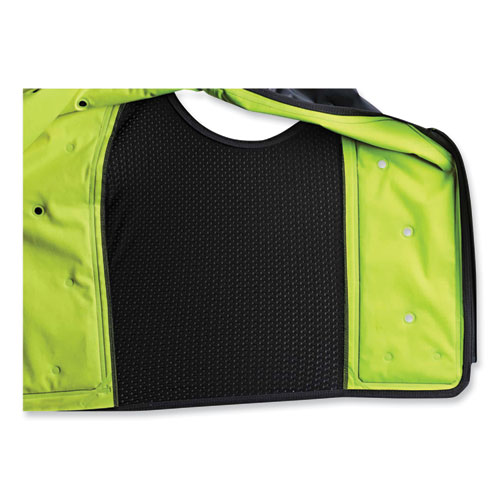 Chill-Its 6685 Premium Dry Evaporative Cooling Vest with Zipper, Nylon, 2X-Large, Lime, Ships in 1-3 Business Days