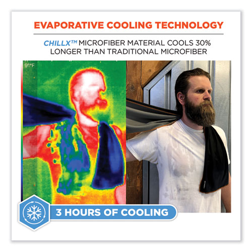Image of Ergodyne® Chill-Its 6602Mf Evaporative Microfiber Cooling Towel, 40.9 X 9.8, One Size, Microfiber, Lime, Ships In 1-3 Business Days
