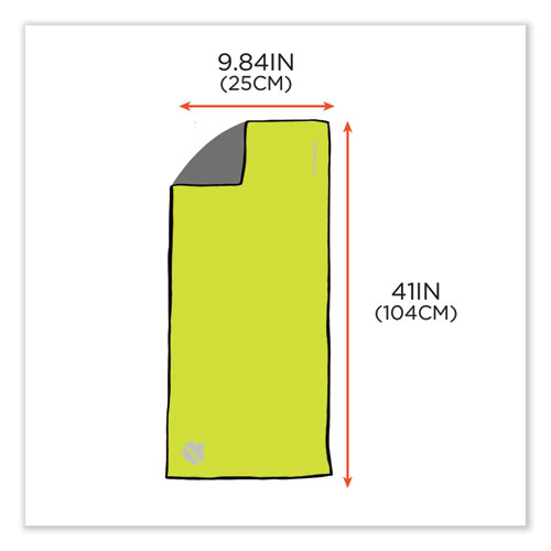 Chill-Its 6602MF Evaporative Microfiber Cooling Towel, 40.9 x 9.8, One Size, Microfiber, Lime, Ships in 1-3 Business Days