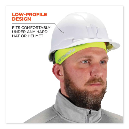 Image of Ergodyne® Chill-Its 6632 Performance Knit Cooling Skull Cap, Polyester/Spandex, One Size Fits Most, Lime, Ships In 1-3 Business Days