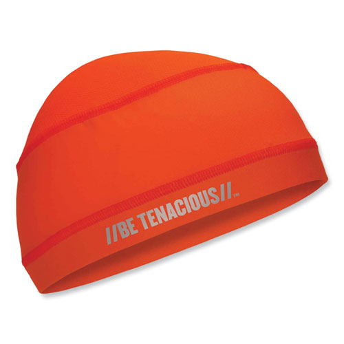 Image of Ergodyne® Chill-Its 6632 Performance Knit Cooling Skull Cap, Polyester/Spandex, One Size Fits Most, Orange, Ships In 1-3 Business Days