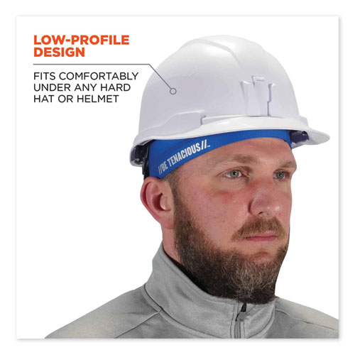 Chill-Its 6632 Performance Knit Cooling Skull Cap, Polyester/Spandex, One Size Fits Most, Blue, Ships in 1-3 Business Days