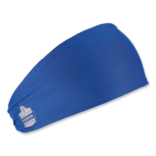 Chill-Its 6634 Performance Knit Cooling Headband, Polyester/Spandex, One Size Fits Most, Blue, Ships in 1-3 Business Days