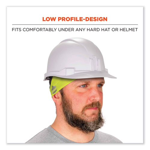 Image of Ergodyne® Chill-Its 6634 Performance Knit Cooling Headband, Polyester/Spandex, One Size Fits Most, Lime, Ships In 1-3 Business Days