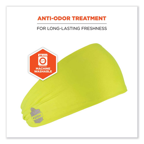 Chill-Its 6634 Performance Knit Cooling Headband, Polyester/Spandex, One Size Fits Most, Lime, Ships in 1-3 Business Days