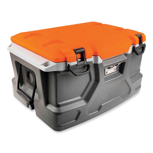 Ergodyne® Chill-Its 5171 48-Quart Industrial Hard Sided Cooler, Orange/Gray, Ships In 1-3 Business Days
