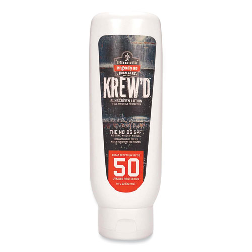Image of Ergodyne® Krewd 6351 Spf 50 Sunscreen Lotion, 8 Oz Bottle, Ships In 1-3 Business Days