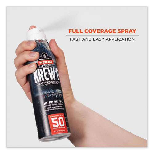 Image of Ergodyne® Krewd 6353 Spf 50 Sunscreen Spray, 5.5 Oz Can, Ships In 1-3 Business Days