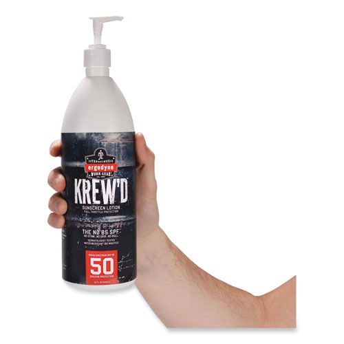 Image of Ergodyne® Krewd 6355 Spf 50 Sunscreen Lotion, 32 Oz Pump Bottle, Ships In 1-3 Business Days