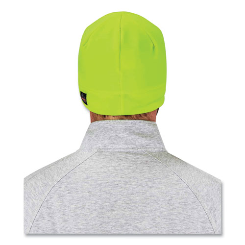 Image of Ergodyne® N-Ferno 6804 Skull Cap Winter Hat With Led Lights, One Size Fits Mosts, Lime, Ships In 1-3 Business Days