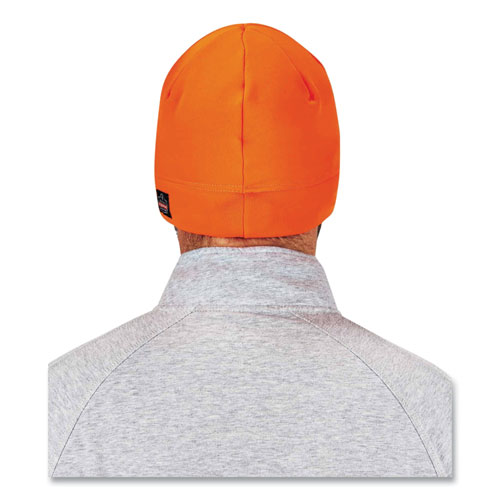 Image of Ergodyne® N-Ferno 6804 Skull Cap Winter Hat With Led Lights, One Size Fits Most, Orange, Ships In 1-3 Business Days