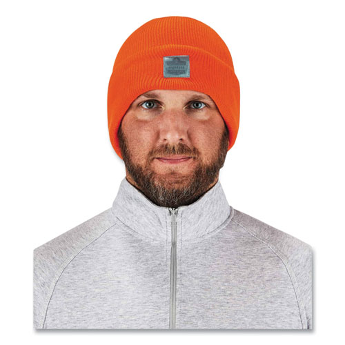N-Ferno 6806 Cuffed Rib Knit Winter Hat, One Size Fits Most, Orange, Ships in 1-3 Business Days