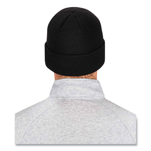 N-Ferno 6806 Cuffed Rib Knit Winter Hat, One Size Fits Most, Black, Ships in 1-3 Business Days