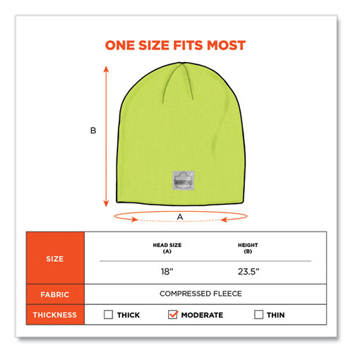 N-Ferno 6812 Rib Knit Beanie, One Size Fits Most, Lime, Ships in 1-3 Business Days
