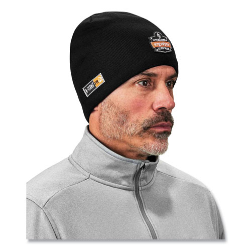 Image of Ergodyne® N-Ferno 6820 Fr Cotton Fleece Knit Hat, One Size Fits Most, Black, Ships In 1-3 Business Days