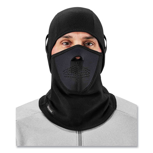 N-Ferno 6827 2-Piece Fleece Neoprene Balaclava Face Mask, One Size Fits Most, Black, Ships in 1-3 Business Days