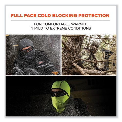 Image of Ergodyne® N-Ferno 6823 Hinged Balaclava Face Mask, Fleece, One Size Fits Most, Lime, Ships In 1-3 Business Days