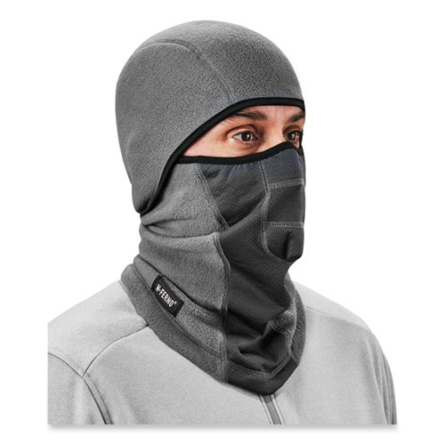 Image of Ergodyne® N-Ferno 6823 Hinged Balaclava Face Mask, Fleece, One Size Fits Most, Gray, Ships In 1-3 Business Days
