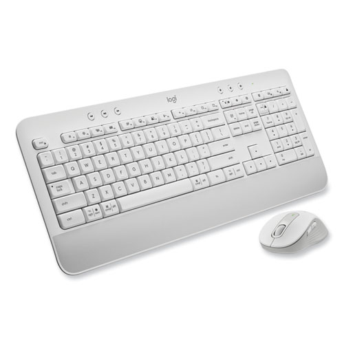 Image of Logitech® Signature Mk650 Wireless Keyboard And Mouse Combo For Business, 2.4 Ghz Frequency/32 Ft Wireless Range, Off White