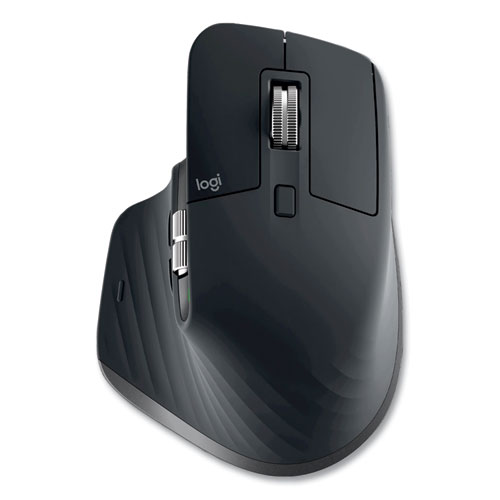 Image of MX Master 3S Performance Wireless Mouse, 2.4 GHz Frequency/32 ft Wireless Range, Right Hand Use, Black