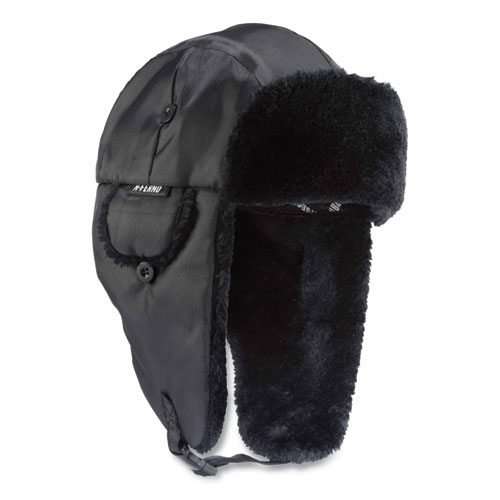 Image of Ergodyne® N-Ferno 6802 Classic Trapper Hat, Large/X-Large, Black, Ships In 1-3 Business Days