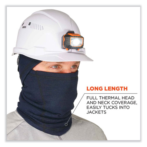 Image of Ergodyne® N-Ferno 6847 Fr Dual Compliant Balaclava Face Mask, Polartec Fr Power Grid Fleece, One Size, Navy, Ships In 1-3 Business Days