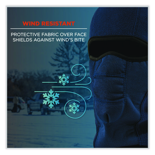 N-Ferno 6823 Hinged Balaclava Face Mask, Fleece, One Size Fits Most, Navy