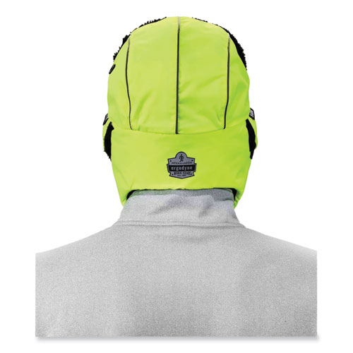 Image of Ergodyne® N-Ferno 6802 Classic Trapper Hat, Small/Medium, Lime, Ships In 1-3 Business Days