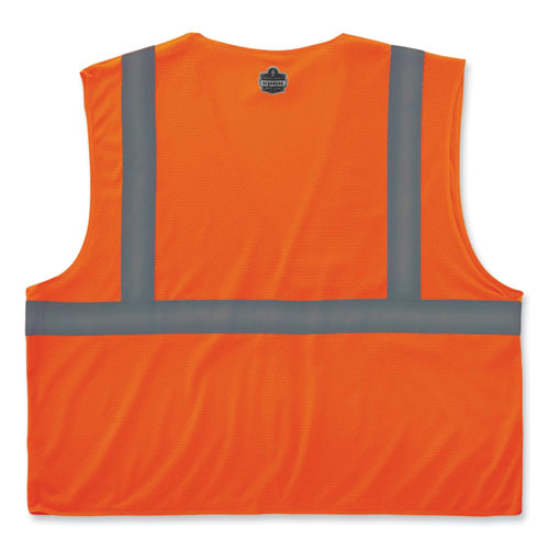 GloWear 8210HL Class 2 Economy Mesh Hook and Loop Vest, Polyester, Large/X-Large, Orange, Ships in 1-3 Business Days