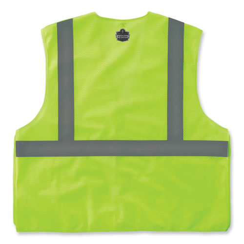 Image of Ergodyne® Glowear 8215Ba Class 2 Economy Breakaway Mesh Vest, Polyester, X-Small, Lime, Ships In 1-3 Business Days