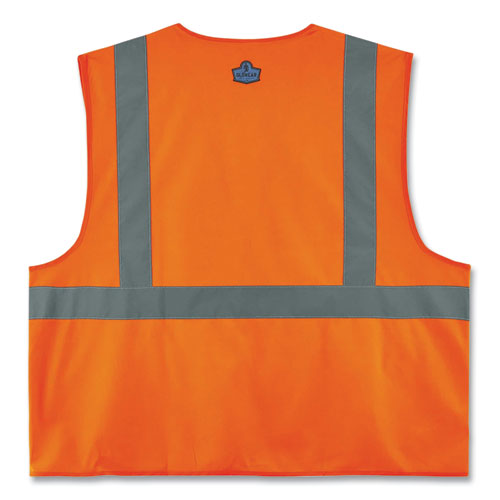 GloWear 8225HL Class 2 Standard Solid Hook and Loop Vest, Polyester, Orange, Small/Medium, Ships in 1-3 Business Days