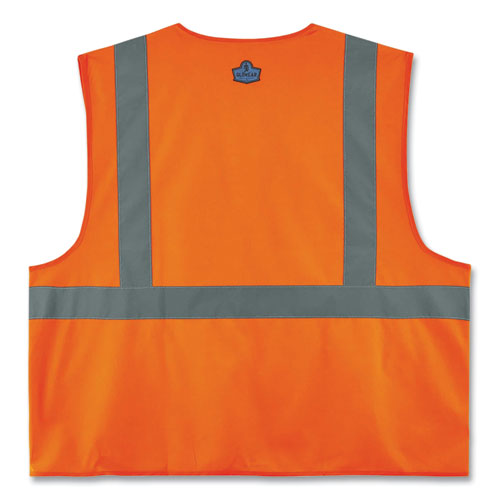 GloWear 8225HL Class 2 Standard Solid Hook and Loop Vest, Polyester, Orange, 2X-Large/3X-Large, Ships in 1-3 Business Days