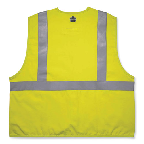 GloWear 8261FRHL Class 2 Dual Compliant FR Hook and Loop Safety Vest, 4X-Large/5X-Large, Lime, Ships in 1-3 Business Days
