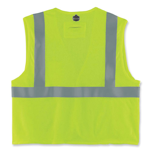 Image of Ergodyne® Glowear 8260Frhl Class 2 Fr Safety Hook And Loop Vest, Modacrylic/Kevlar, Large/X-Large, Lime, Ships In 1-3 Business Days