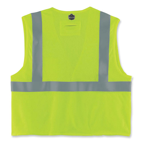 Image of Ergodyne® Glowear 8260Frhl Class 2 Fr Safety Hook And Loop Vest, Modacrylic/Kevlar, 2X-Large/3X-Large, Lime, Ships In 1-3 Business Days