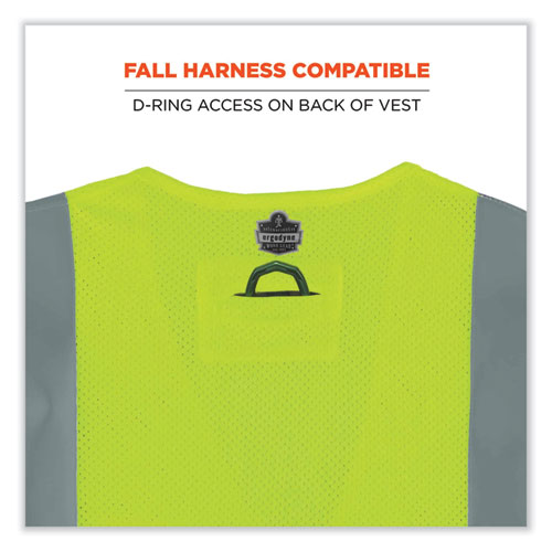 GloWear 8260FRHL Class 2 FR Safety Hook and Loop Vest, Modacrylic/Kevlar, 4X-Large/5X-Large, Lime, Ships in 1-3 Business Days