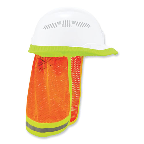 ergodyne® GloWear 8005 Hi-Vis Hard Hat Neck Shade, 20 x 12.5, Orange, Ships in 1-3 Business Days