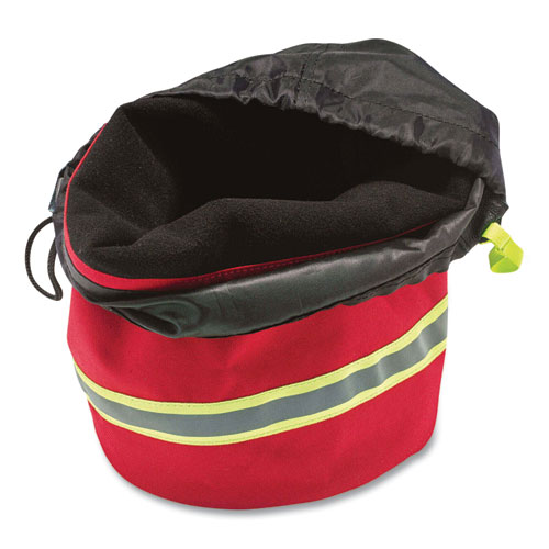 Arsenal 5080L Fleece-Lined SCBA Mask Bag with Drawstring Closure, 8.5 x 8.5 x 14, Red, Ships in 1-3 Business Days