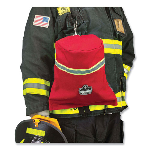 Image of Ergodyne® Arsenal 5082 Scba Mask Bag With Hook-And-Loop Closure, 8.5 X 8.5 X 14, Red, Ships In 1-3 Business Days