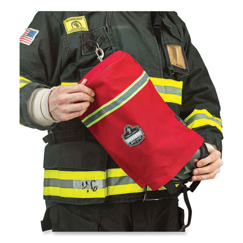 Image of Ergodyne® Arsenal 5082 Scba Mask Bag With Hook-And-Loop Closure, 8.5 X 8.5 X 14, Red, Ships In 1-3 Business Days