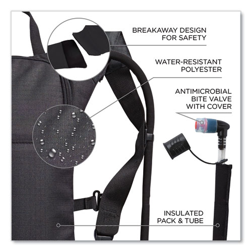 Image of Ergodyne® Chill-Its 5155 Low Profile Hydration Pack, 2 L, Black, Ships In 1-3 Business Days