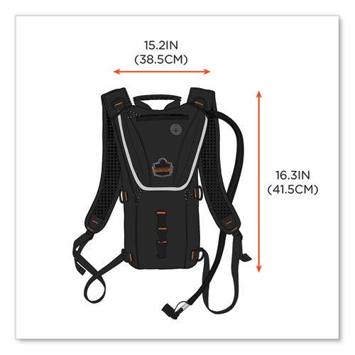 Image of Ergodyne® Chill-Its 5156 Low Profile Hydration Pack, 3 L, Black, Ships In 1-3 Business Days